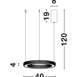 Lampadari Moderni-Selezionato da Mazzolaluce Lampadario led 40w 3000k dorato moderno cerchio per salotto