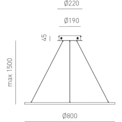 Lampadari Moderni-Gea Luce Lampadario led 48w 3000k erika s-g cerchio