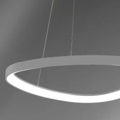 Lampadari Moderni-Vivida International Lampadario led 60w 3000k 4000k design moderno vivida lifering bianco 81cm