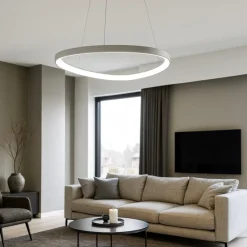 Lampadari Moderni-Vivida International Lampadario led 60w 3000k 4000k design moderno vivida lifering bianco 81cm