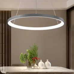 Lampadari Moderni-Vivida International Lampadario led 80w 3000k 4000k vivida lifering-r titanio rotondo