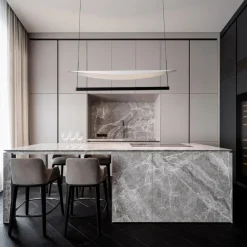 Lampadari Moderni-Selezionato da Mazzolaluce Lampadario led 81w 3000k nero bianco moderno per tavolo sala da pranzo