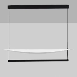 Lampadari Moderni-Selezionato da Mazzolaluce Lampadario led 81w 3000k nero bianco moderno per tavolo sala da pranzo