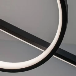 Lampadari Moderni-Selezionato da Mazzolaluce Lampadario led 30w 3000k nero moderno per soggiorno