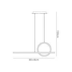Lampadari Moderni-Selezionato da Mazzolaluce Lampadario led 30w 3000k nero moderno per soggiorno