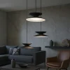 Lampadari Moderni-Selezionato da Mazzolaluce Lampadario led 15w 3000k nero oro moderna