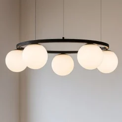 Lampadari Moderni-Selezionato da Mazzolaluce Lampadario led 30w 3200k nero per soggiorno moderno