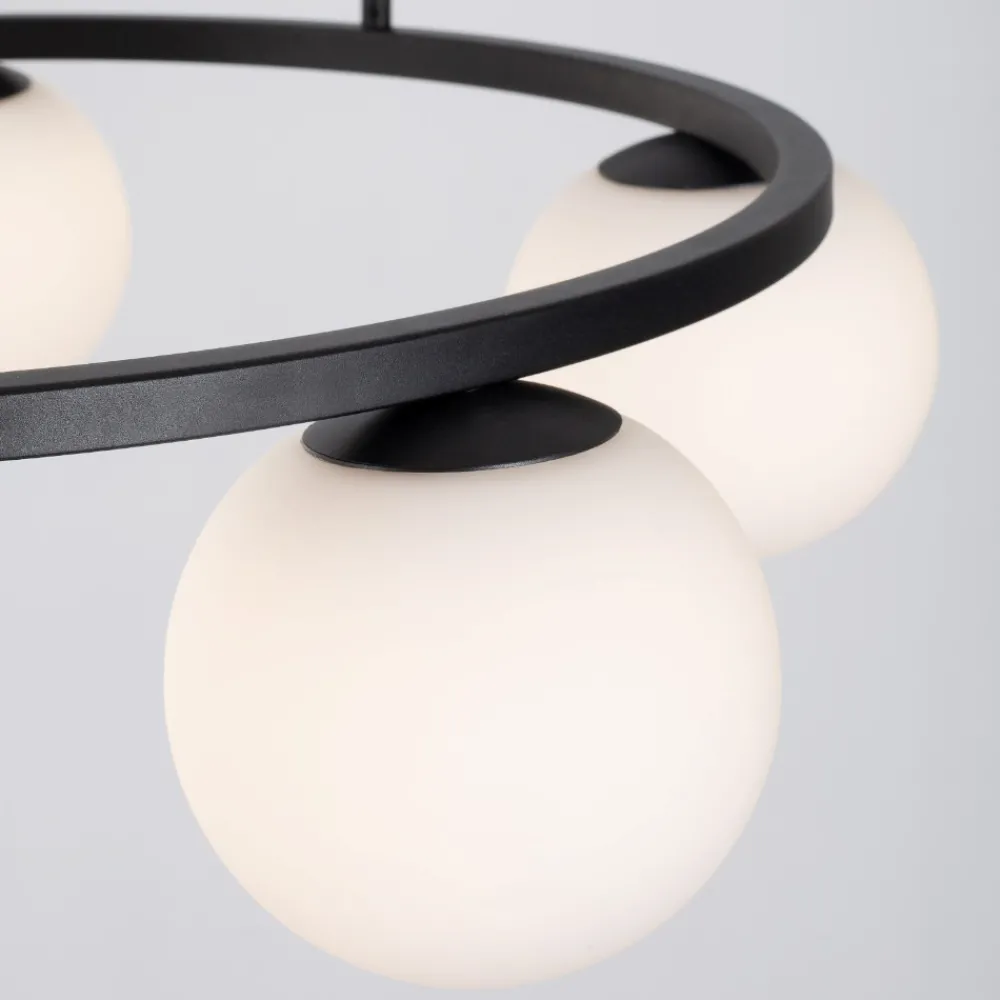 Lampadari Moderni-Selezionato da Mazzolaluce Lampadario led 30w 3200k nero per soggiorno moderno