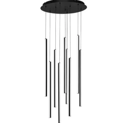 Lampadari Moderni-Selezionato da Mazzolaluce Lampadario luci a cascata moderno led 3200k nero per soggiorno