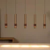Lampadari Moderni-Selezionato da Mazzolaluce Lampadario 5 luci a sospensione caffe oro per ala da pranzo moderna