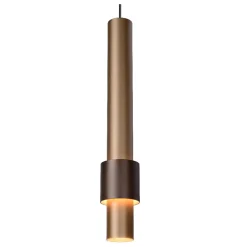 Lampadari Moderni-Selezionato da Mazzolaluce Lampadario 5 luci a sospensione caffe oro per ala da pranzo moderna