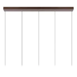 Lampadari Moderni-Selezionato da Mazzolaluce Lampadario 5 luci a sospensione caffe oro per ala da pranzo moderna