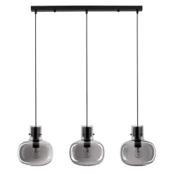 Lampadari Moderni-Selezionato da Mazzolaluce Lampadario 3 luci da soggiorno vetri fume