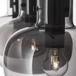 Lampadari Moderni-Selezionato da Mazzolaluce Lampadario 3 luci da soggiorno vetri fume