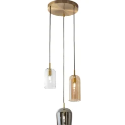 Lampadari Moderni-Perenz Illuminazione Lampadario 3 luci pendenti moderno vetri multicolor perenz coro