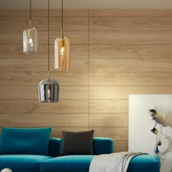 Lampadari Moderni-Perenz Illuminazione Lampadario 3 luci pendenti moderno vetri multicolor perenz coro