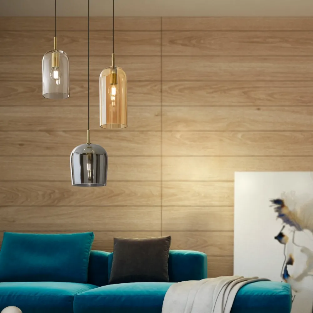 Lampadari Moderni-Perenz Illuminazione Lampadario 3 luci pendenti moderno vetri multicolor perenz coro