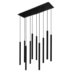 Lampadari Cucina-Selezionato da Mazzolaluce Lampadario 10 luci pendenti nero per tavolo sala da pranzo cucina