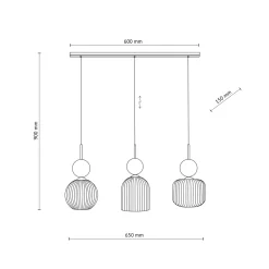Lampadari Moderni-Selezionato da Mazzolaluce lampadario 3 luci vetri ambra verde per sala da pranzo