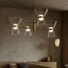 Lampadari Moderni-Selezionato da Mazzolaluce Lampadario luminoso oro per soggiorno stile contemporaneo led 3000k