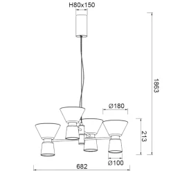 Lampadari Moderni-Selezionato da Mazzolaluce Lampadario luminoso oro per soggiorno stile contemporaneo led 3000k