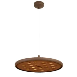 Lampadari Moderni-Selezionato da Mazzolaluce Lampadario marrone led per ristoranti design moderno fonoassorbente