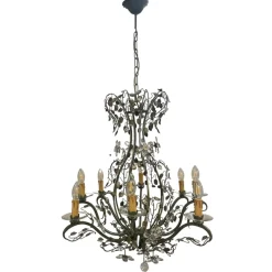 Lampadari Moderni-Selezionato da Mazzolaluce Lampadario mechini ferro battuto swarovski per salone fp