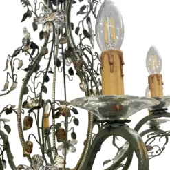 Lampadari Moderni-Selezionato da Mazzolaluce Lampadario mechini ferro battuto swarovski per salone fp
