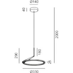 Lampadari Moderni-Vivida International Lampadario meridiana sabbia led 17w 3000k 4000k vivida moderno