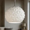 Lampadari Moderni-Perenz Illuminazione Lampadario meteora perenz in vetro bianco lavorato design moderno