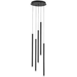 Lampadari Moderni-Selezionato da Mazzolaluce Lampadario moderno a cascata per salotto led 27w 3000k nero
