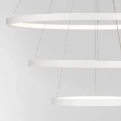 Lampadari Moderni-Selezionato da Mazzolaluce Lampadario moderno 3 anelli bianchi led 108w 3000k dimmerabile