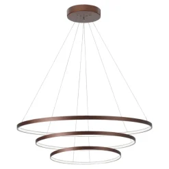 Lampadari Moderni-Selezionato da Mazzolaluce Lampadario moderno anelli led marrone 3000k per soggiorno