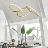 Lampadari Moderni-Selezionato da Mazzolaluce Lampadario moderno anelli oro led 41w 3000k dimmerabile