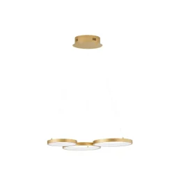 Lampadari Moderni-Selezionato da Mazzolaluce Lampadario moderno anelli oro led 3000k dimmerabile