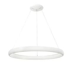 Lampadari Moderni-Selezionato da Mazzolaluce Lampadario moderno anello bianco led 52w 3000k 61cm