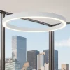 Lampadari Moderni-Selezionato da Mazzolaluce Lampadario moderno anello bianco led 3000k 1000 cm
