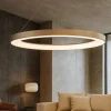 Lampadari Moderni-Selezionato da Mazzolaluce Lampadario moderno anello 65cm led 60w oro dimmerabile con telecomando app