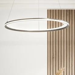 Lampadari Moderni-Perenz Illuminazione Lampadario moderno anello edge perenz led 86w 3000k grigio titanio