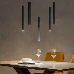 Lampadari Moderni-Top Light Lampadario moderno antracite con decentramento per soggiorno