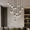 Lampadari Moderni-Eglo Lampadario moderno a sospensione pendenti in cristallo led dimmerabile