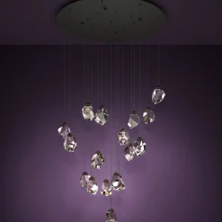 Lampadari Moderni-Eglo Lampadario moderno a sospensione pendenti in cristallo led dimmerabile