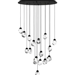 Lampadari Moderni-Eglo Lampadario moderno a sospensione pendenti in cristallo led dimmerabile