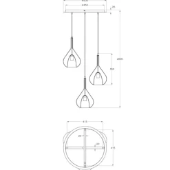 Lampadari Moderni-Fabas Luce Lampadario moderno a sospensione per soggiorno lila