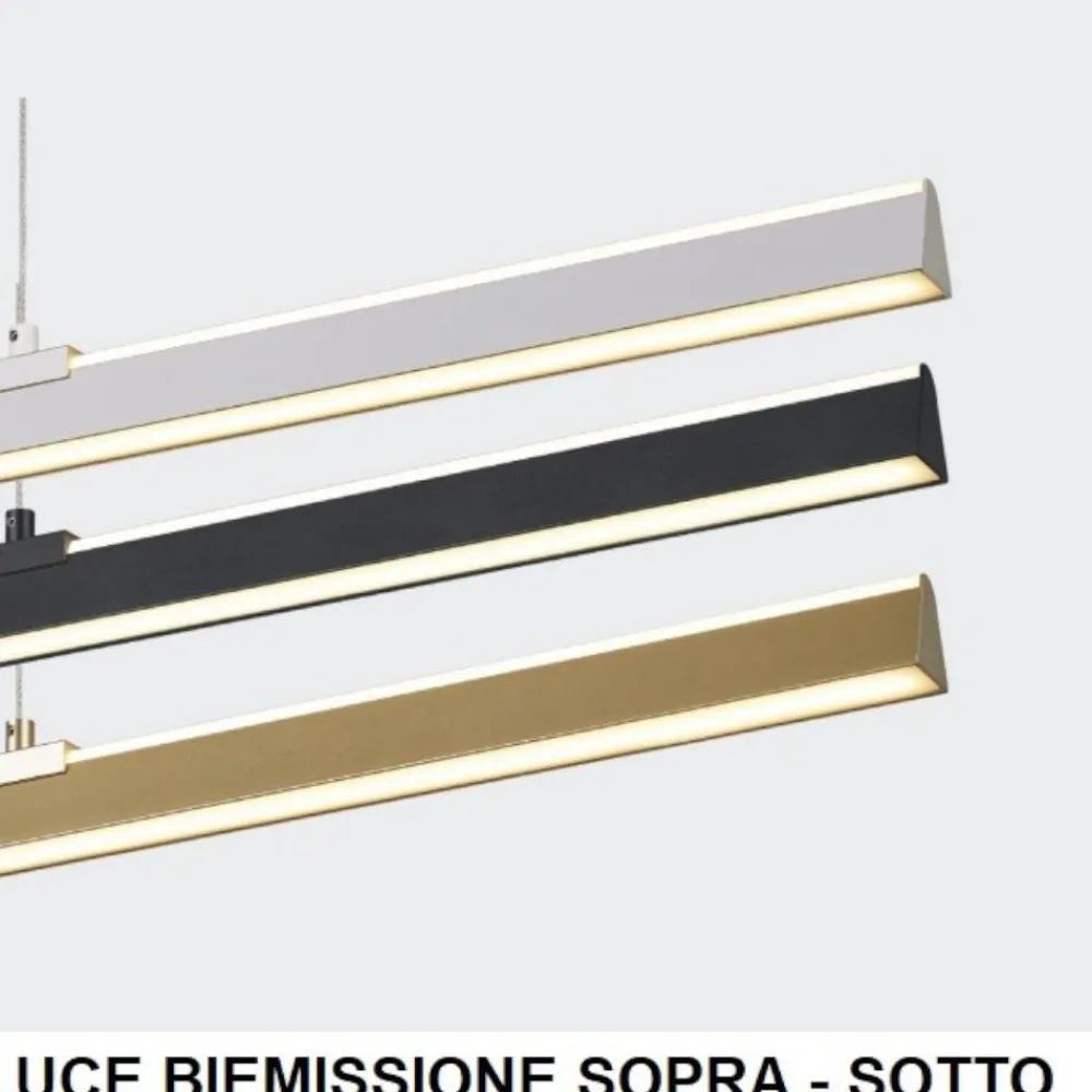 Lampadari Moderni-Selezionato da Mazzolaluce Lampadario moderno barra 151cm bianco led biemissione 54w 3000k