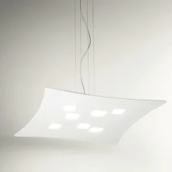 Lampadari Moderni-Gea Luce Lampadario moderno bianco isotta luce soipra e sotto
