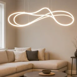 Lampadari Moderni-Selezionato da Mazzolaluce Lampadario moderno bianco led 2300k a 4000k dimmerabile