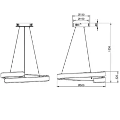 Lampadari Moderni-Selezionato da Mazzolaluce Lampadario moderno bianco led 4000k design