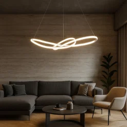 Lampadari Moderni-Selezionato da Mazzolaluce Lampadario moderno bianco led 3000k design