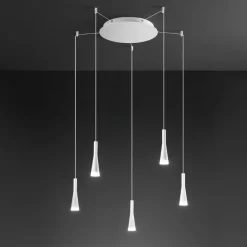 Lampadari Moderni-Perenz Illuminazione Lampadario moderno bianco per sala da pranzo cone perenz led 3000k